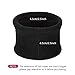 EBOOT 20 Pieces Large Cotton Stretch Hair Ties Bands Rope Ponytail Holders Headband for Thick Heavy or Curly Hair, 6.5 cm in Diameter (Black)