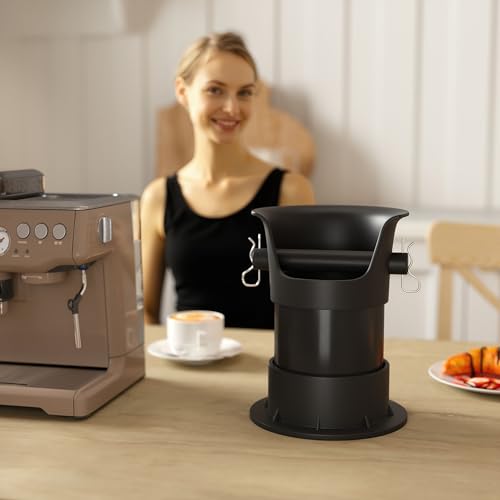 4L Espresso Knock Box, Coffee Grounds Disposal and Recycle Trash Can with Brush, Towel and 100 pcs Collecting Bags, Barista Essential Coffee Accessory for Cafe Shop Home Bars Office Work Breakroom by EffiQ-Rate - Image 9