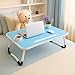 MAVOCRAFT Lap Desks for Adults - Lap Desk for Sofa & Bed Desk - 23 x 15 Lap Tables for Adults & Kids - Suitable Tablet and Laptop Stand for Bed - Include iPad Slot and Cup Holder (Blue)