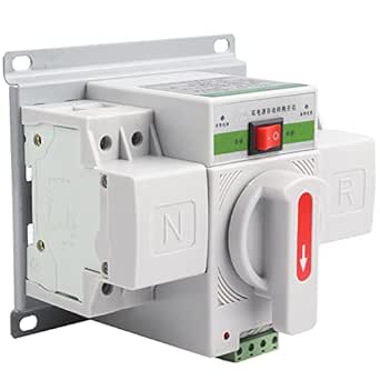 Commutateur de Transfert Automatique 63A 2P, Commutation de Disjoncteur de Puissance électronique Double pour Maison et Lieux Publics