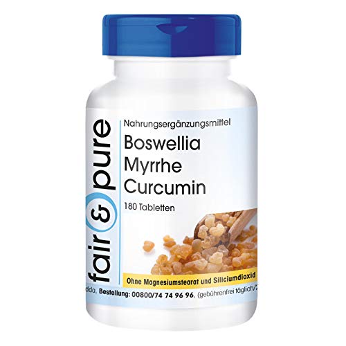Boswellia Mirra e Curcumina con Vitamina D3 -180 Compresse