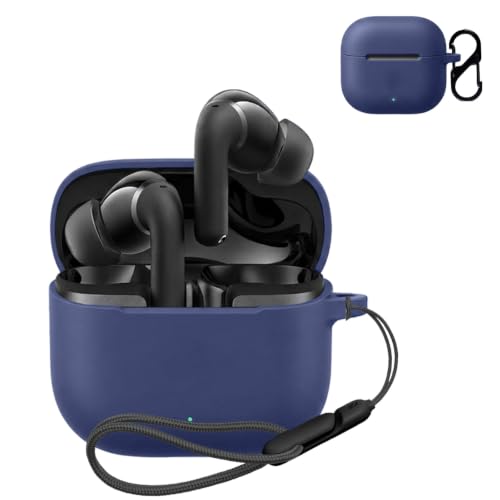 For Anker Soundcore P42i �p �P�[�X �J�o�[ +4���t�B���� �yNOUKAJU�z ���C�����X �C���[�z�� �V���R�� �ی�P�[�X �i�J���r�i�t��+�X�g���b�v�t���j �����h�~ �L�Y�h�~ �ϏՌ� �����[�d�\ �h�� �h�o (�u���[)