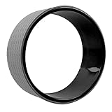 unycos - Rueda de Yoga Dharma 32 cm - Aumenta Flexibilidad y Resistencia - Rueda de Equilibrio para Aliviar Dolor y Estrés en la Espalda - Yoga Wheel, Pilates y Estiramiento (Negro)