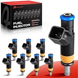 A Plus Auto Fuel Injectors Set of 8, Compatible with 5.7L hemi Ram 1500/2500/3500, Dodge Durango Charger Ram 1500/2500/3500 Pickup, Jeep Commander Grand Cherokee, Chrysler 300 Aspen, 6.1L, RL037479AA