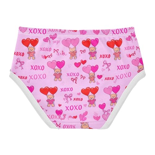 Joisal Cute Bears Hearts Pink Toddler Underwear Floral 2t Cotton Panties for Girl Flower Briefs Undies Kids2