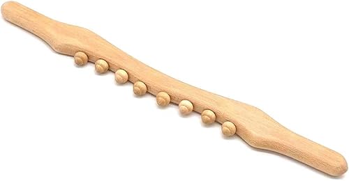 Varilla de masaje de madera, herramienta de masaje de raspado de guasha de madera, herramienta de movilización de tejido suave