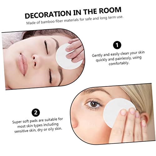 Baluue 10 Peças Almofada De Limpeza De Fibra De Bambu Em Pó Almofada De Limpeza Cosmética Almofadas