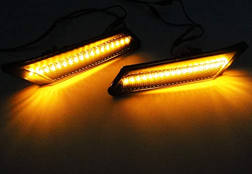 2 x czarne przydymione soczewki kierunkowskazy bursztynowe LED wzmacniacz światła do 2004-2012 Carrera 911 997 Bokser Cayman 987