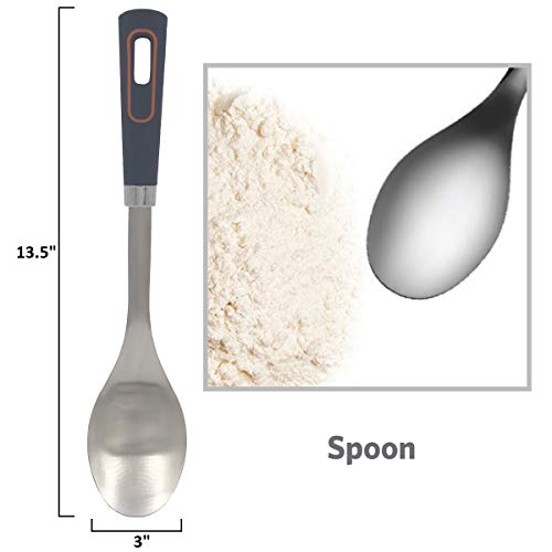 Glad Stainless Steel Utensils Set 5Pc - Metal Kitchen Cooking Tools With Non-Slip Handles, High Heat Resistant For Cast Iron Cookware #TOP5