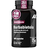 Barbabietola 25:1 – Equivalente a 15.000 mg – Supporto all’Ossido Nitrico – Nitrati Naturali per l’Uso dell’Ossigeno – con Vitamine B6, B12 e D – Energia senza Caffeina – 180 Capsule Vegane