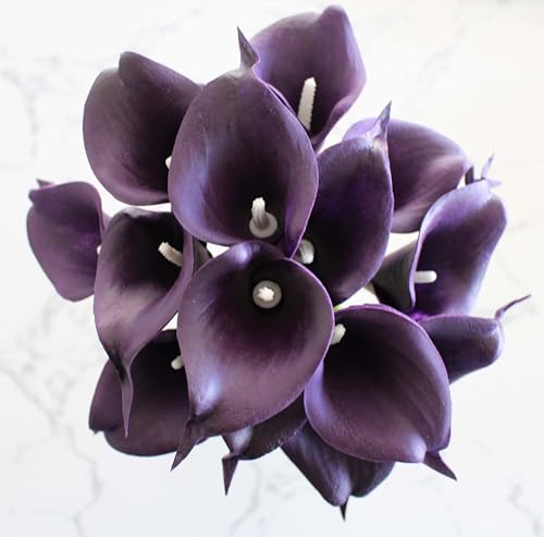 Ooki Purple Violet Real Touch Single Stem Calla Lily