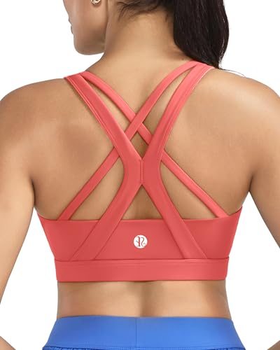 Image of RUNNING GIRL Sports Bras for Women,Seamless Strappy Sports Bra High Support Crisscross Back with Removable Pads