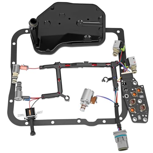 4L60E 4L65E Automatic Transmission Master Solenoid Kit EPC TCC 3-2 PWM w/Harness Filter Gasket Compatible with GM 2003-2005 M30 M32 Replace#24209121 24215111 24230298 8683187 8677314 24208576
