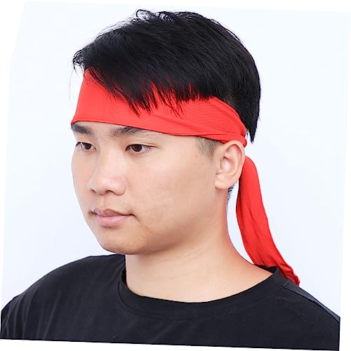 Sosoport 4 Pcs red comfort testeira esportiva headband esportiva Faixa de cabeça para tênis Faixa de