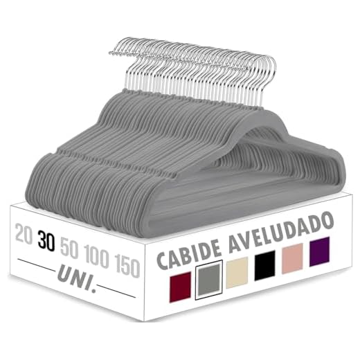 Kit 30 Cabides Veludo Slim Ultra Fino Antideslizante Com Gancho Rotativo 360°