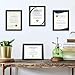 Flocey 8.5x11 Picture Frame set of 6, Multi Certificate 8.5 by 11 Picture Frames Bulk, Document Diploma Award Frame for Wall Hanging or Tabletop Display, Black