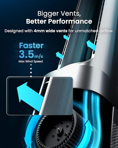 Pro Breeze® OmniAir 41" Bladeless Tower Fan with Air Purifier - Silent Standing Portable Circulator - Remote Control, HEPA Filter, LED Display, 10 Fan Speeds, 5 Modes & 60° Oscillation - Image 5