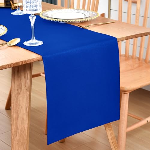 Wolkemer Farmhouse Blue Table Runner Dining Table Runners 48 Inches Long