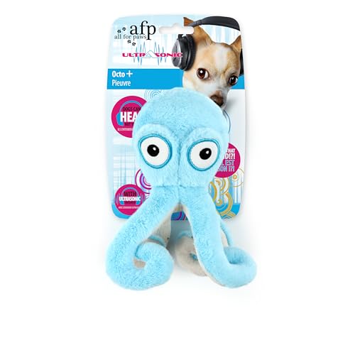 ALL FOR PAWS Ultrasonic Silent Squeaker Dog Toy, Quiet Puppy Toy Comfort Plush Toy Dog Cuddle Toys, Squeakerless Dog Toy with Cute Animal Designs, Ideal for Home and Office