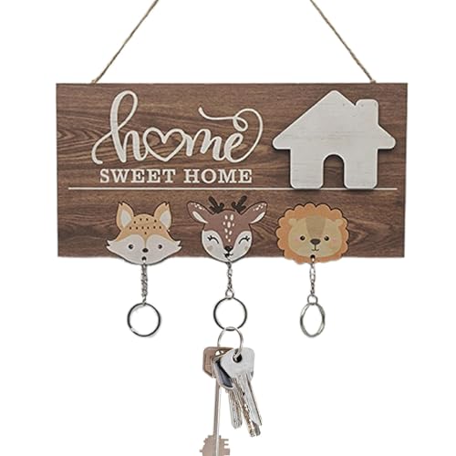 Ganci per chiavi da parete - Porta chiavi, Ganci per chiavi di montaggio a parete | Gancio per chiavi rustico e resistente, mensola decorativa in legno per chiavi da parete, organizer per chiavi p