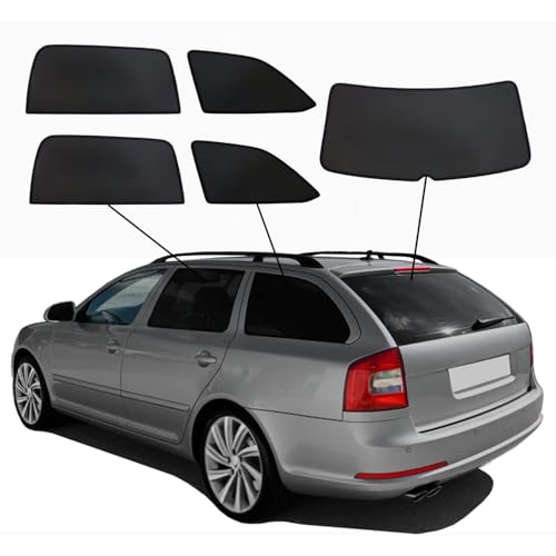 Premium SunClip Auto Sicht- & Sonnenschutz kompatibel mit Skoda Octavia 2 II