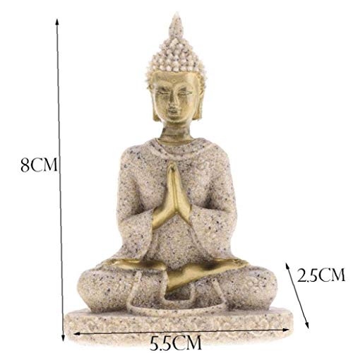 Statue de Bouddha en grès pour décoration maison moderne - 4