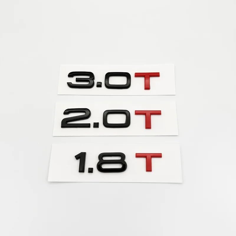 Letras 3D 1.8T 2.0T para sustituir emblema desgastado de coche A3 Q3 Q5