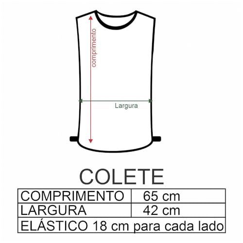 Colete Liso Com Elástico Treino de Futebol e Atividades Esportivas