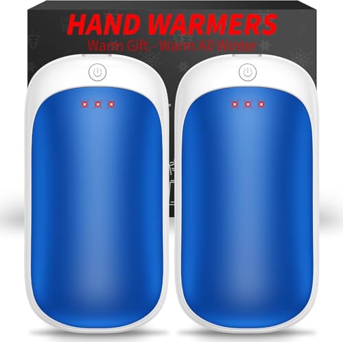 Image of 2 Pack Hand Warmers Rechargeable, Portable Electric Hand Warmers Reusable, USB 2 in 1 Handwarmers, Outdoor /Indoor /Warm Gifts for Men Women