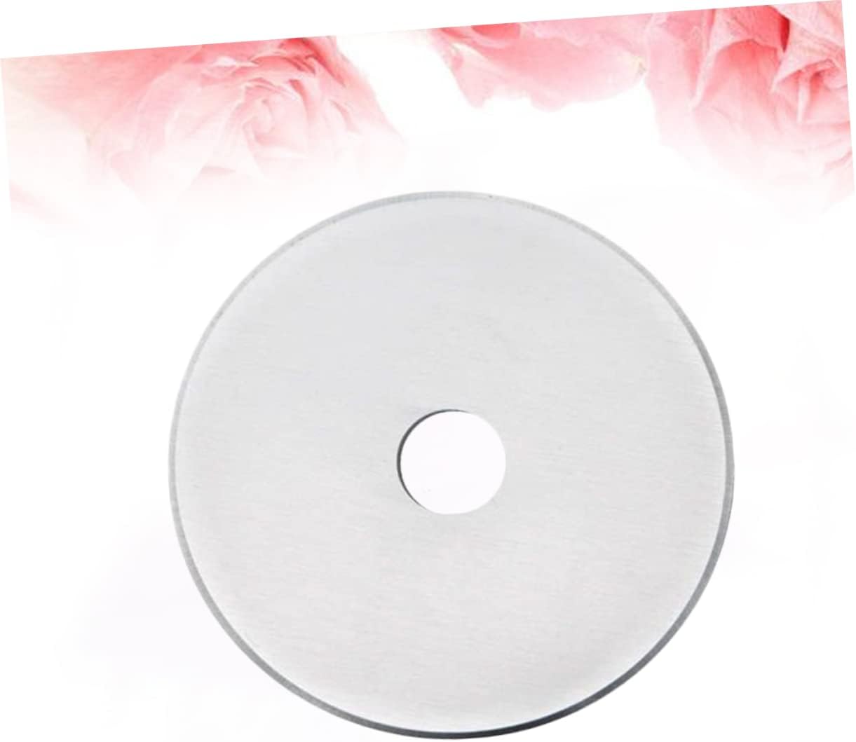 TEHAUX 3pcs Fabric Cutting Blades 60mm Round Rotary Cutter Replacement Thin 0.3mm for Crafts Storage Case Included