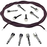 Evidence Audio Monorail SIS DIY Solderless Guitar Patch Cable Kit -10 Angled SIS Plugs and 10 feet Burgundy Cable