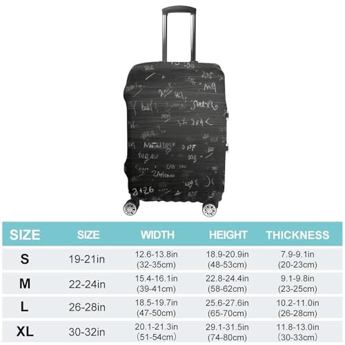 Blackboard Wallpaper Luggage Cover Elastic Luggage Covers for Suitcase Travel Luggage Covers Anti-Scratch Washable Suitcase Sleeve Fits 19-32 Inch Luggage2