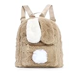Freiesoldaten Mujeres Bonito Peluche Mullido Mochila Niñas Kawaii Orejas de Conejo Mochila para uso Diario Compras Viajes