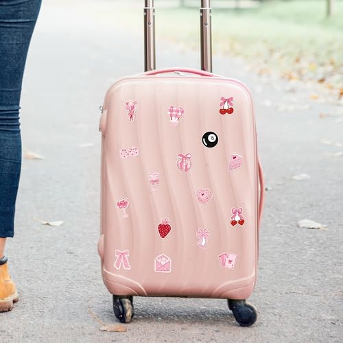 Image of Pink Bow Stickers Rolls - 1000 Pcs Retro Vintage Coquette Bow Aesthetic Pink Waterproof Vinyl Reusable Laptop Sticker Scrapbook Water Bottle Page Activity Pad Brithday Party Favor Skateboard
