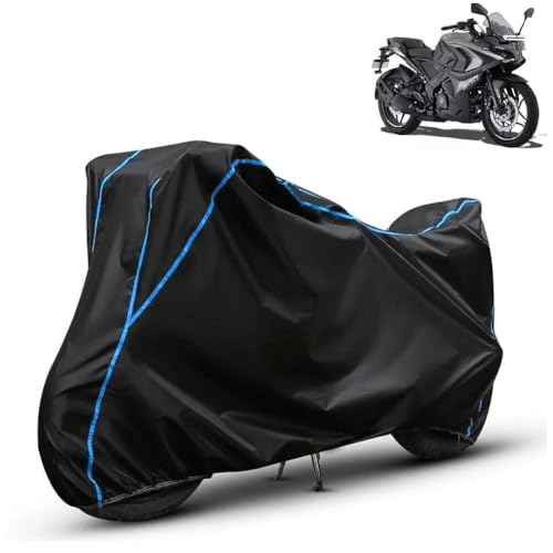 Image of Kerwa Waterproof Bike Cover Compatible with Bajaj Pulsar RS 200 | Dust Proof, UV-Resistant, All-Weather Protection Bike Body Cover, Windproof Elastic Bottom