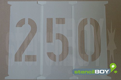 Zahlenschablonen 250mm nach DIN 1451, Zahlenset, Malerschablone