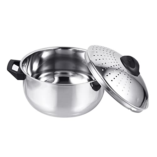 Cabilock Casserole à pâtes en Acier Inoxydable - pour Cuire des pâtes, des œufs, des pâtes, des soupes et des pâtes