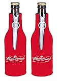 Budweiser King of Beers Bottle Suit Holder Cooler Kaddy Huggie Coolie Bud Set of 2