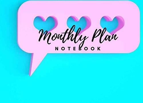 Heart Monthly Plan Notebook: Appointment Book Undated Schedule Reservation,Weekly Planner Daily Scheduler