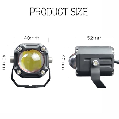Phare de moto LED 60W longue portée pour voir par temps de brouillard dense