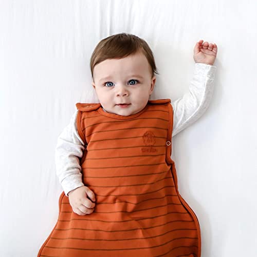 Image of Woolino Toddler Sleep Sack, 4 Season, Merino Wool and Organic Cotton, Baby Sleep Bag, 2-4 Years, Rust
