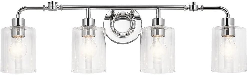 Kichler 45667CH Gunnison Wall Sconce, 4-Light 300 Total Watts, Chrome