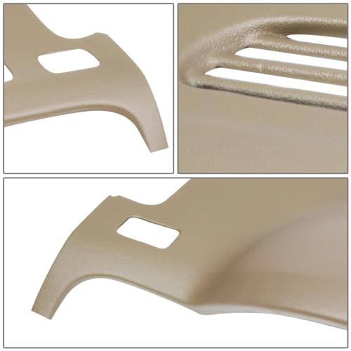 Dashboard Cover ABS Dash Cover Mat Pad Compatible with 07-14 Chevy Tahoe Suburban Silverado GMC Sierra Yukon/XL, Beige
