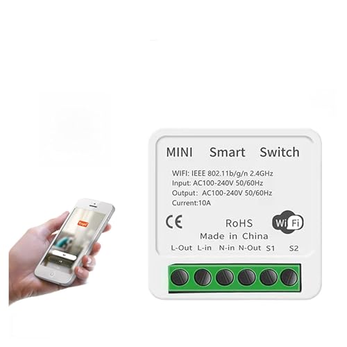 Interruptor inteligente WiFi 16A modulo mini para luz LED compatible Smart Life 3 piezas