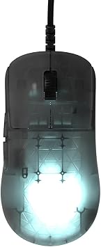 End Game Gear OP1 RGB Wired Gaming Mouse Lightweight 51.5g Right-Handed, Swappable Kailh GX Main Button Switches PixArt PAW3395 Optical Sensor 26K DPI 1KHz Polling Rate, Dark Frost