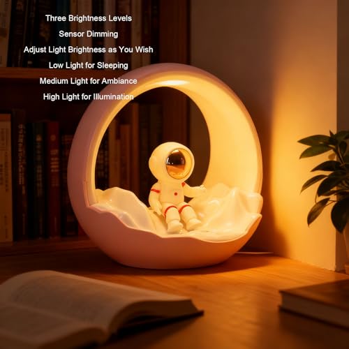 Lámpara de noche lunar recargable USB con control táctil miniatura 3