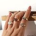 COLORFUL BLING Personalized Fuck Off Heart Band Ring Inspirational Middle Finger Tail Ring Titanium Steel Hypoallergenic Stacking Cool Dainty Fashion BFF Birthday Gifts for Women - Size 7