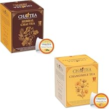 Cha4TEA Herbal Chai + Chamomile Tea Single Served Pod Compatible with Keurig Brewer