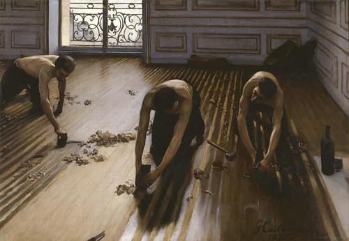 Toile Les Raboteuses de Parquet Caillebotte pour sublimer une chambre nordique 60x90