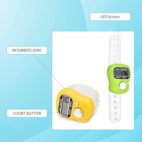 KARELLS Electronic Finger Counter, Finger Counter, 3 Pieces Tally Counter, Mechanical Hand Tally Finger Counter - Image 3